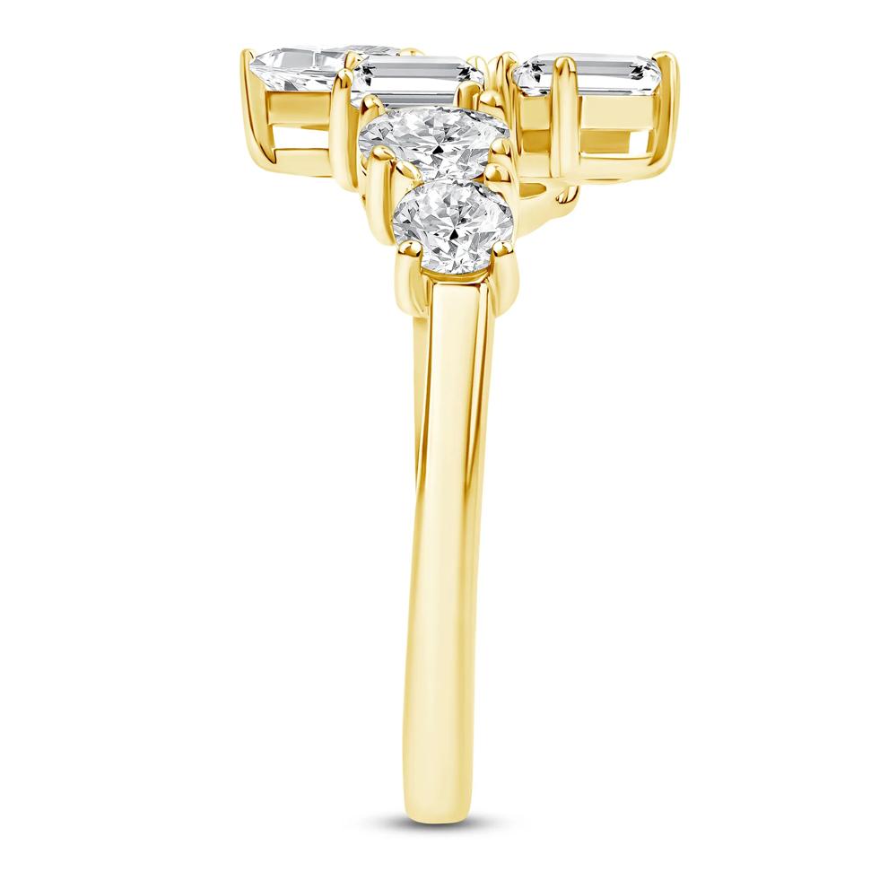 Lab Grown Diamond Multi-Shape Bypass Ring in 14K Yellow Gold (1 1/2 ct. tw.) – Image 3 of 3