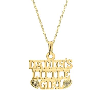 Children's "Daddy's Little Girl" Pendant in 14K Yellow Gold