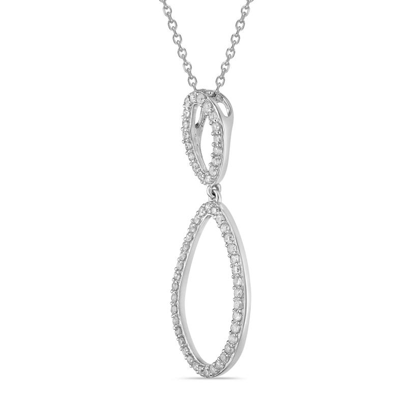 Diamond Pendant in Sterling Silver &#40;1/2 ct. tw.&#41; – Image 2 of 3
