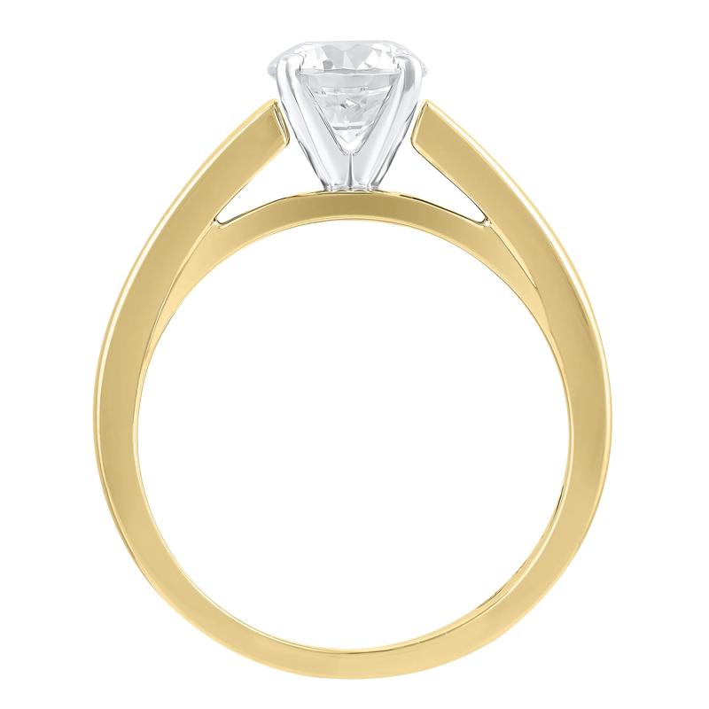 Wide Cathedral Semi-Mount Engagement Ring in 14K Gold, 4.1MM (Setting Only) – Image 3 of 6