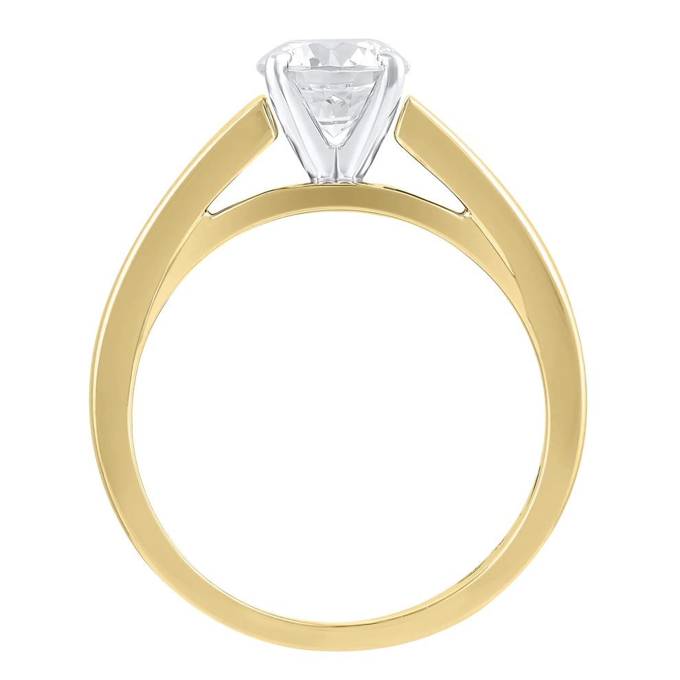 Wide Cathedral Semi-Mount Engagement Ring in 14K Gold, 4.1MM (Setting Only) – Image 3 of 6