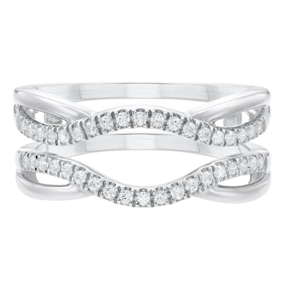 Diamond Contoured Ring Insert in 10K White Gold (1/4 ct. tw.) – Image 1 of 3