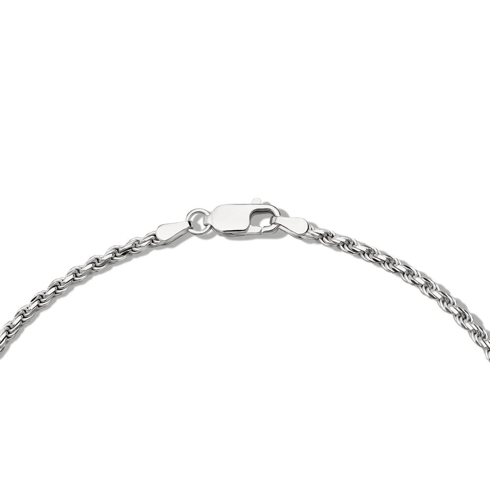 Diamond Cut Rope Chain in Sterling Silver, 20" – Image 3 of 5