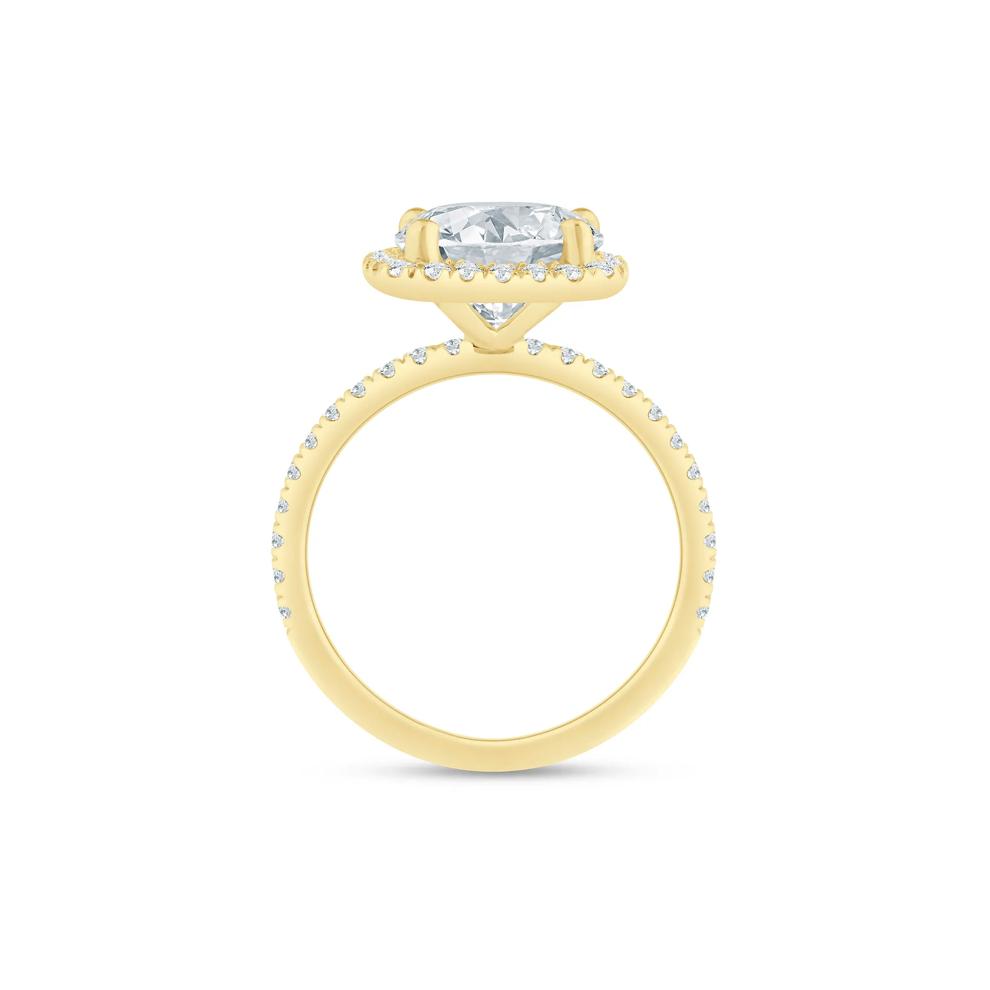Lab Grown Diamond Halo Engagement Ring in 14K Yellow Gold (4 ct. tw.) – Image 2 of 3