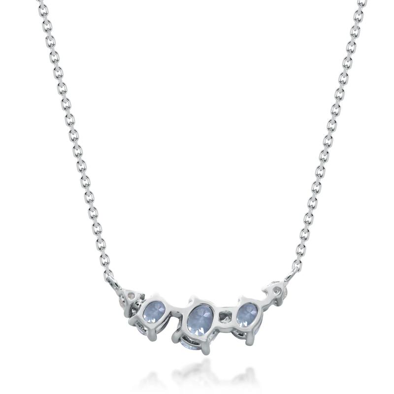 Aquamarine and Diamond Accent Pendant in 10K White Gold – Image 3 of 4