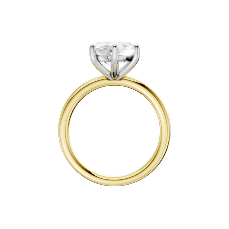 Lab Grown Diamond Marquise Solitaire Engagement Ring in 14K Yellow and White Gold &#40;4 ct. tw.&#41; – Image 3 of 5