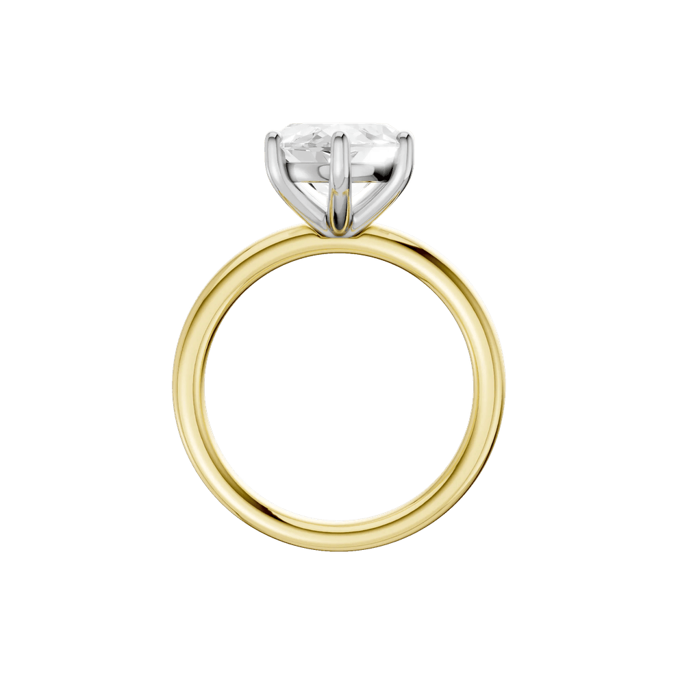 Lab Grown Diamond Marquise Solitaire Engagement Ring in 14K Yellow and White Gold (4 ct. tw.) – Image 3 of 5