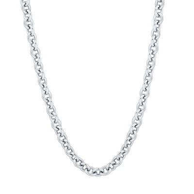 Rolo Link Necklace in Sterling Silver