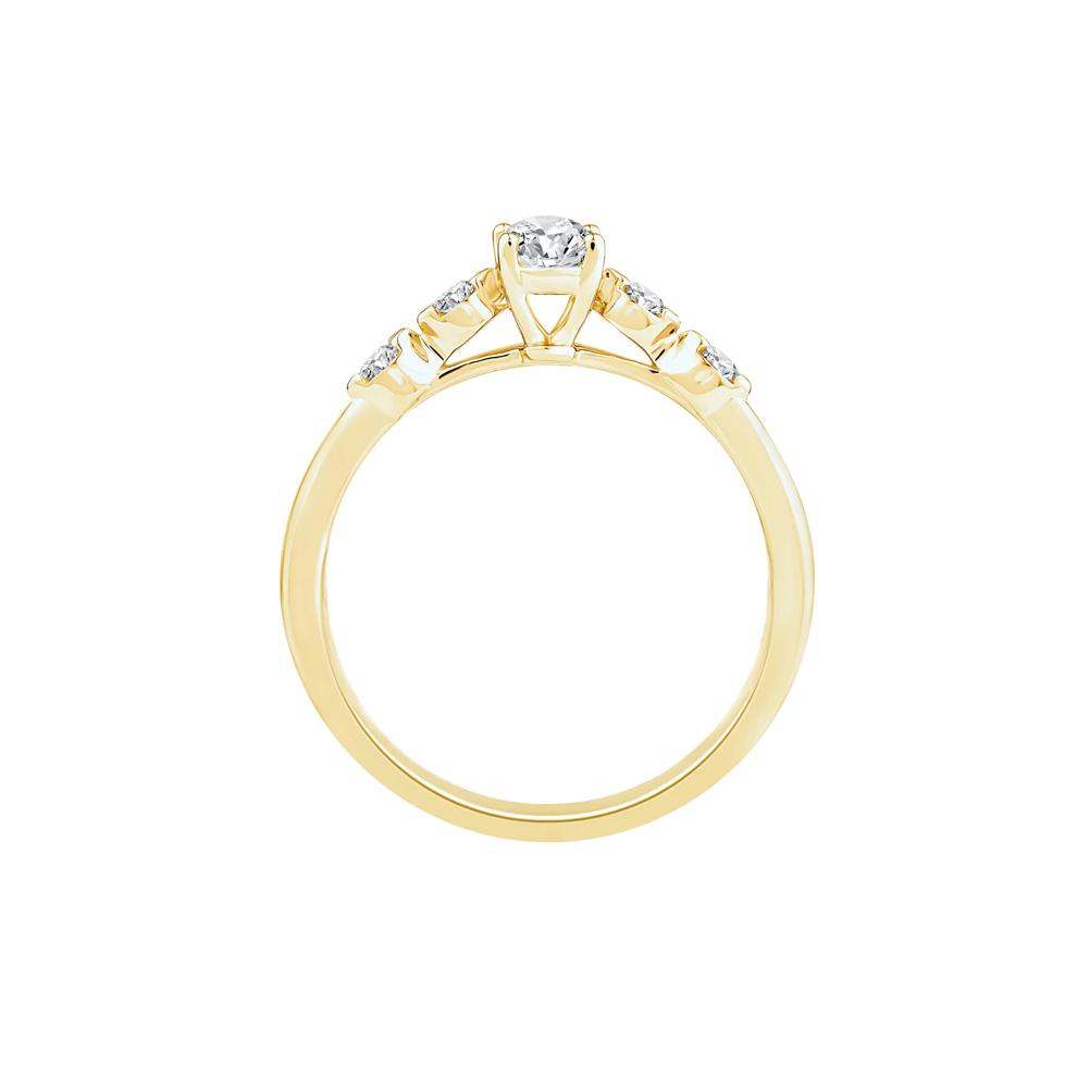 Diamond Oval Promise Ring in 10K Yellow Gold (1/2 ct. tw.) – Image 2 of 3