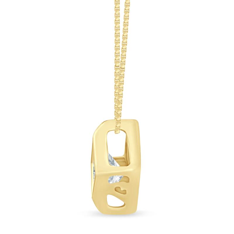Diamond Starra Pendant in 14K Yellow Gold &#40;1/10 ct. tw.&#41; – Image 2 of 3