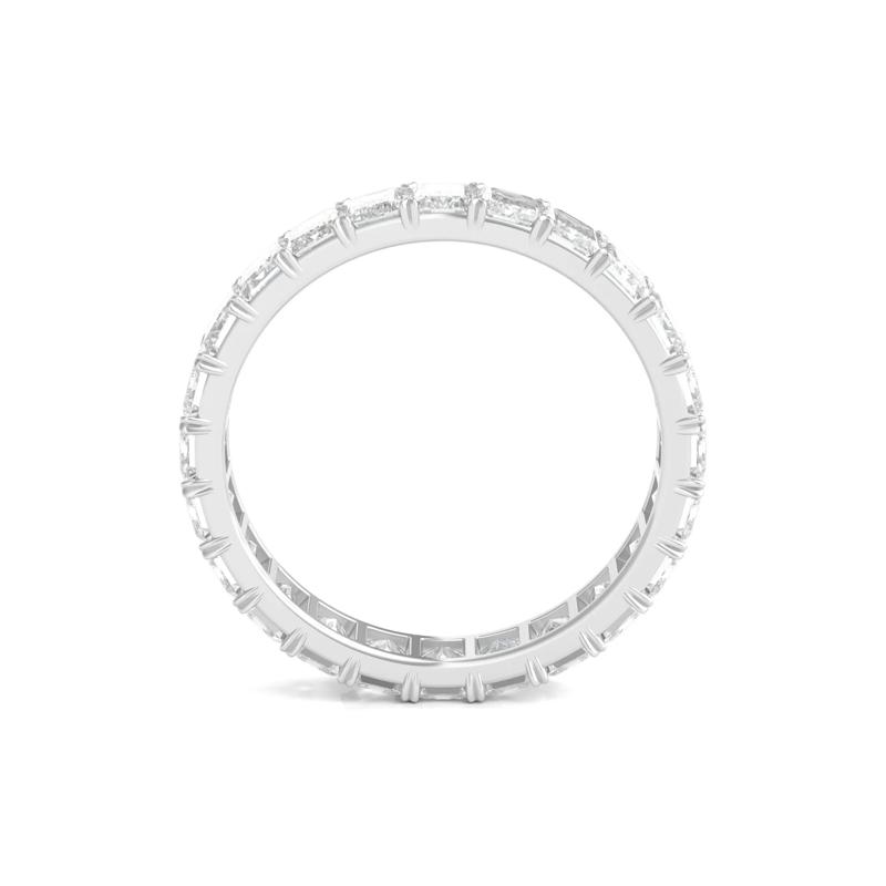 Lab Grown Emerald-Cut Diamond Eternity Band in 14K White Gold &#40;3 ct. tw.&#41;  – Image 2 of 3