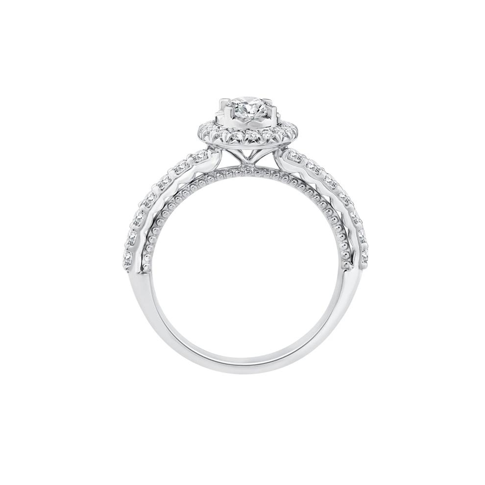 Oval Diamond Halo Engagement Ring in 10K White Gold (1 ct. tw.) – Image 2 of 3