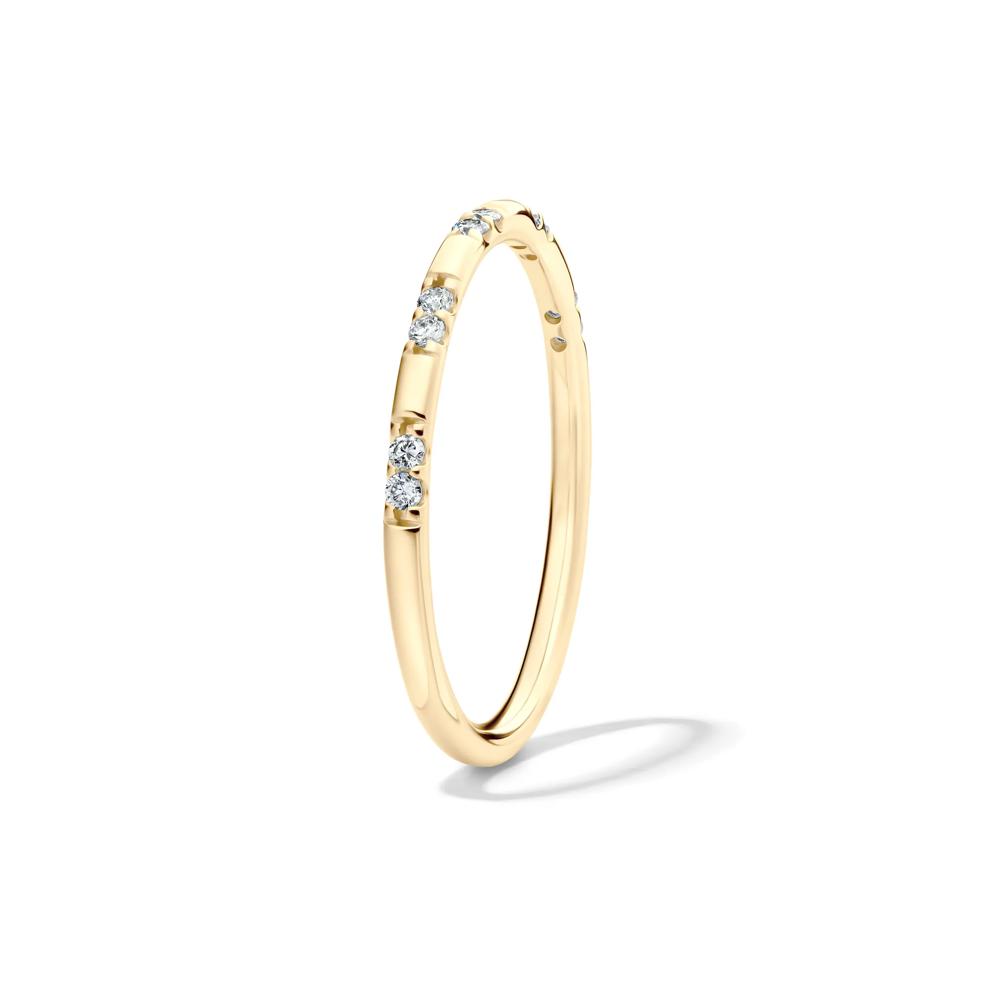 Lab Grown Diamond Stack Band in 10K Yellow Gold (1/10 ct. tw.) – Image 3 of 4