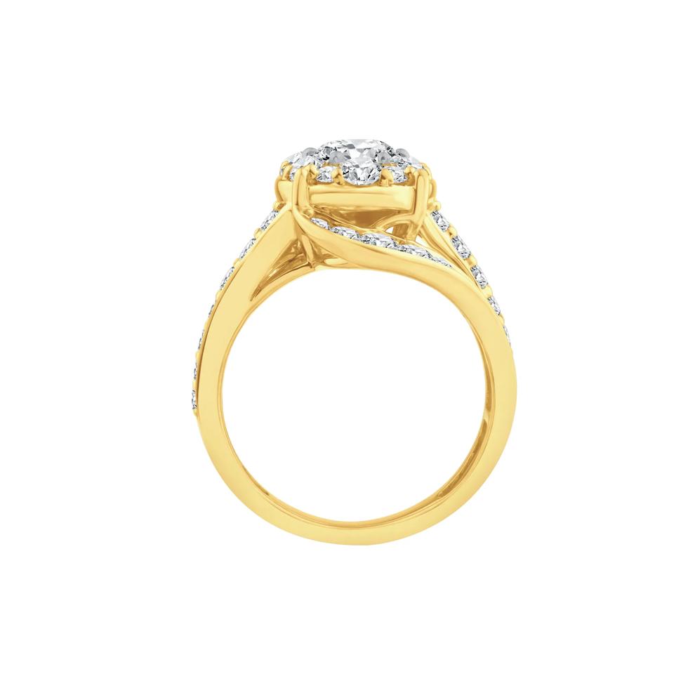 Lab Grown Diamond Engagement Ring in 10K Yellow Gold (3 ct. tw.) – Image 2 of 3
