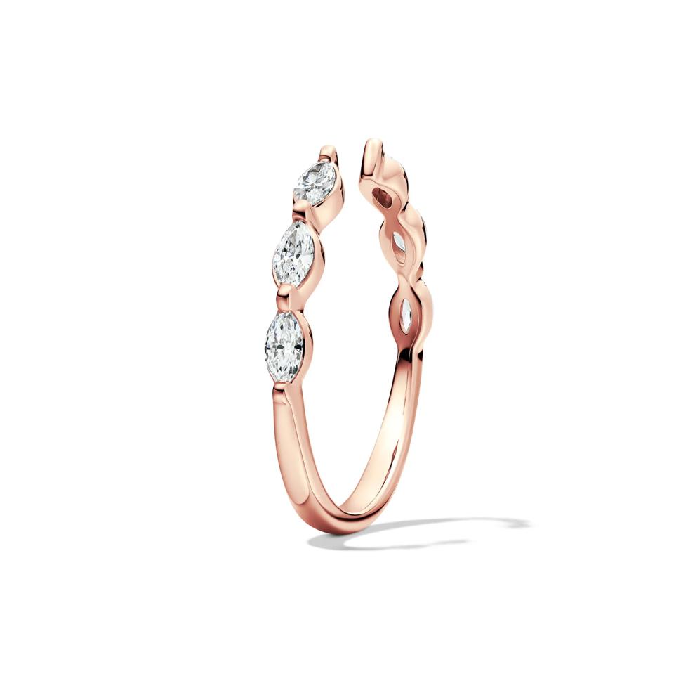 Lab Grown Diamond Open Stack Anniversary Band in 14K Rose Gold (3/8 ct. tw.) – Image 3 of 4