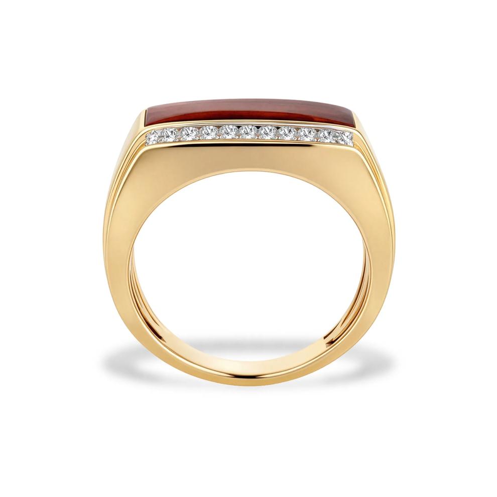 Men's Gemstone &amp; Diamond Ring in 10K Yellow Gold – Image 2 of 4
