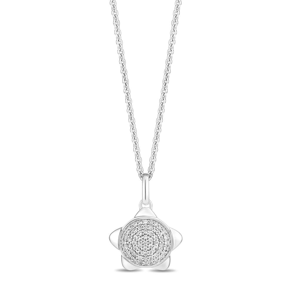 Wish Puff Star Diamond Pendant in Sterling Silver (1/5 ct. tw.) – Image 1 of 3