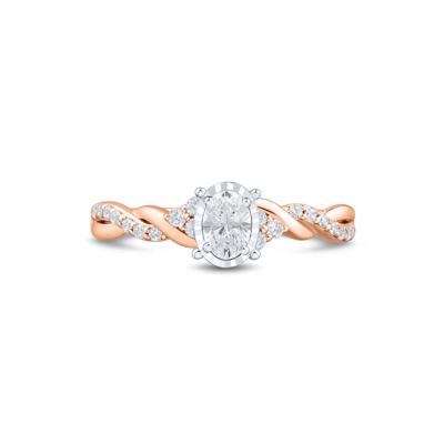 Lab Grown Diamond Promise Ring in 10K Rose Gold (1/2 ct. tw.)