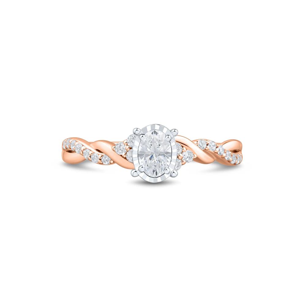 Lab Grown Diamond Promise Ring in 10K Rose Gold (1/2 ct. tw.) – Image 1 of 3