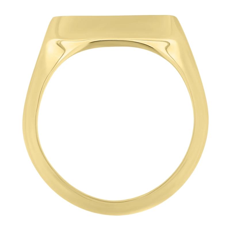 Rectangle Signet Ring with Lapis Inlay in 14K Yellow Gold – Image 2 of 3