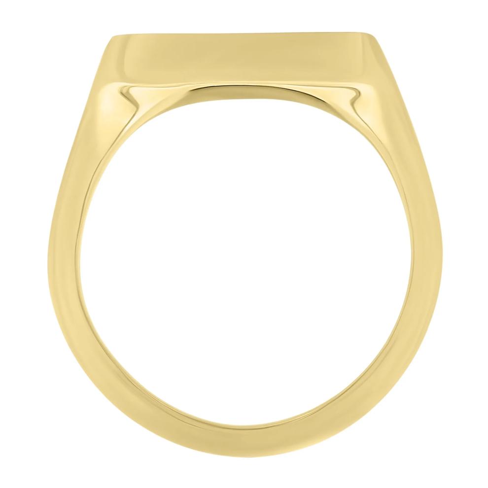 Rectangle Signet Ring with Lapis Inlay in 14K Yellow Gold – Image 2 of 3