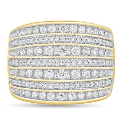 Diamond Multi-Row Wedding Band in 10K Yellow Gold (1 ct. tw.)