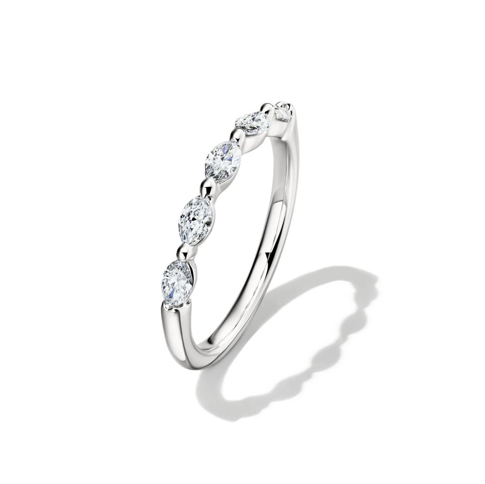 Lab Grown Diamond Marquise Anniversary Band in 14K White Gold (1/2 ct. tw.) – Image 4 of 4