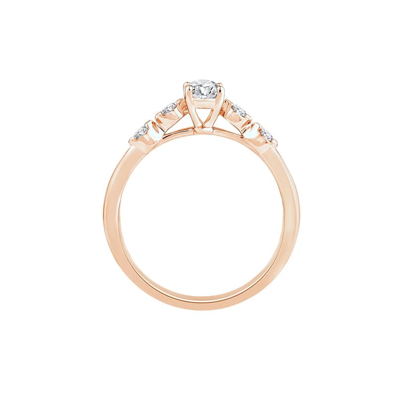 Diamond Oval Promise Ring in 10K Rose Gold &#40;1/2 ct. tw.&#41; – Image 2 of 3