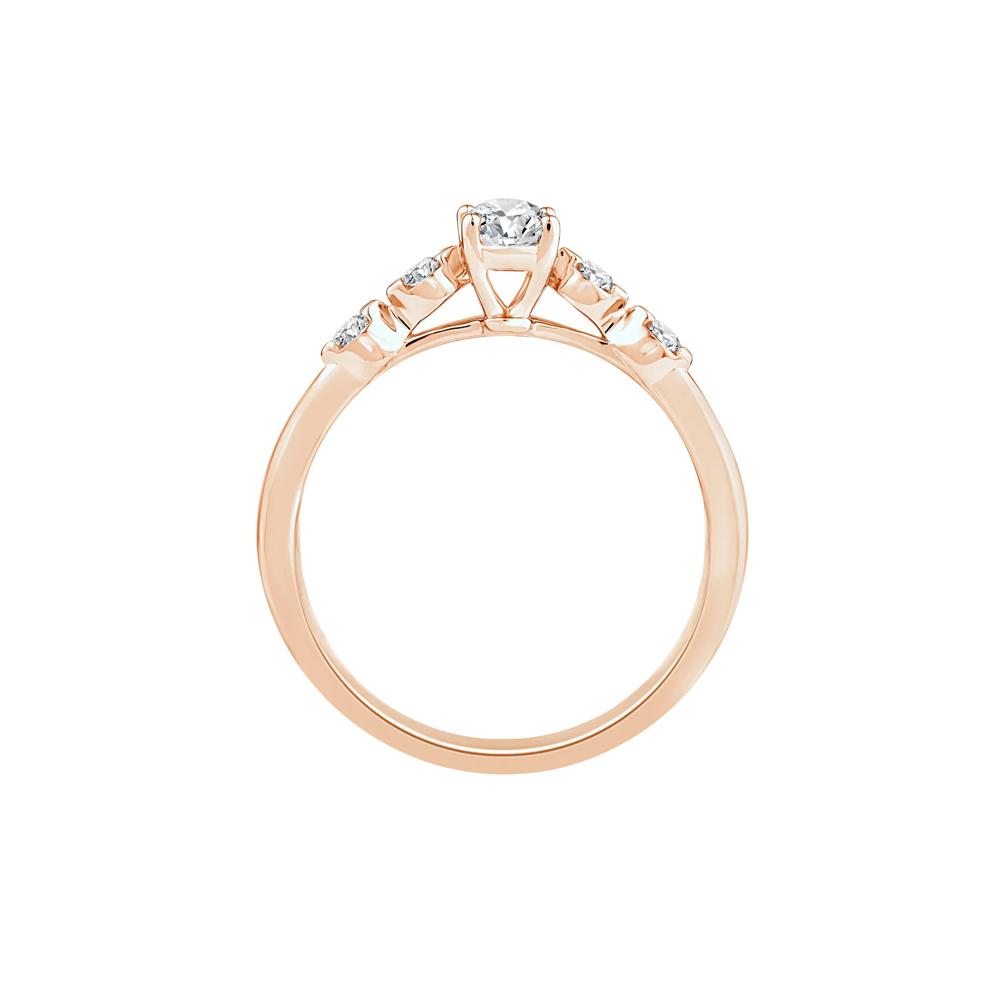 Lab Grown Diamond Oval Promise Ring in 10K Rose Gold (1/2 ct. tw.) – Image 2 of 3
