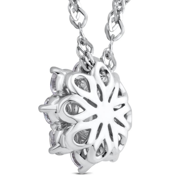 Lab Grown Diamond Starburst Pendant in 14K White Gold &#40;3/4 ct. tw.&#41; – Image 3 of 4