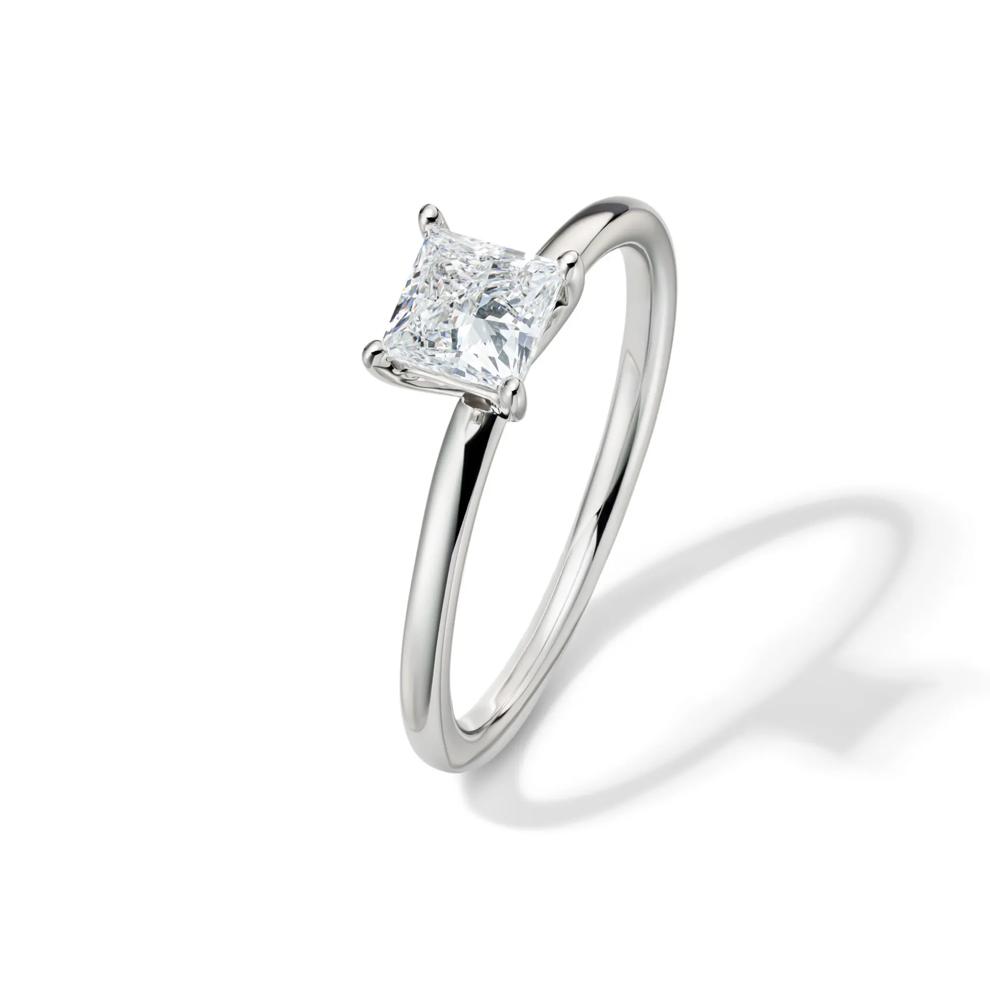 Lab Grown Diamond Princess-cut Solitaire Engagement Ring in 14k White Gold (3/4 ct.) – Image 4 of 4