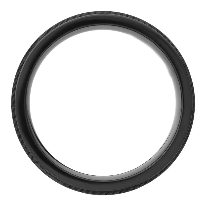 Men&rsquo;s Tantalum Inlay Wedding Band in Black Zirconium, 7MM  – Image 2 of 3