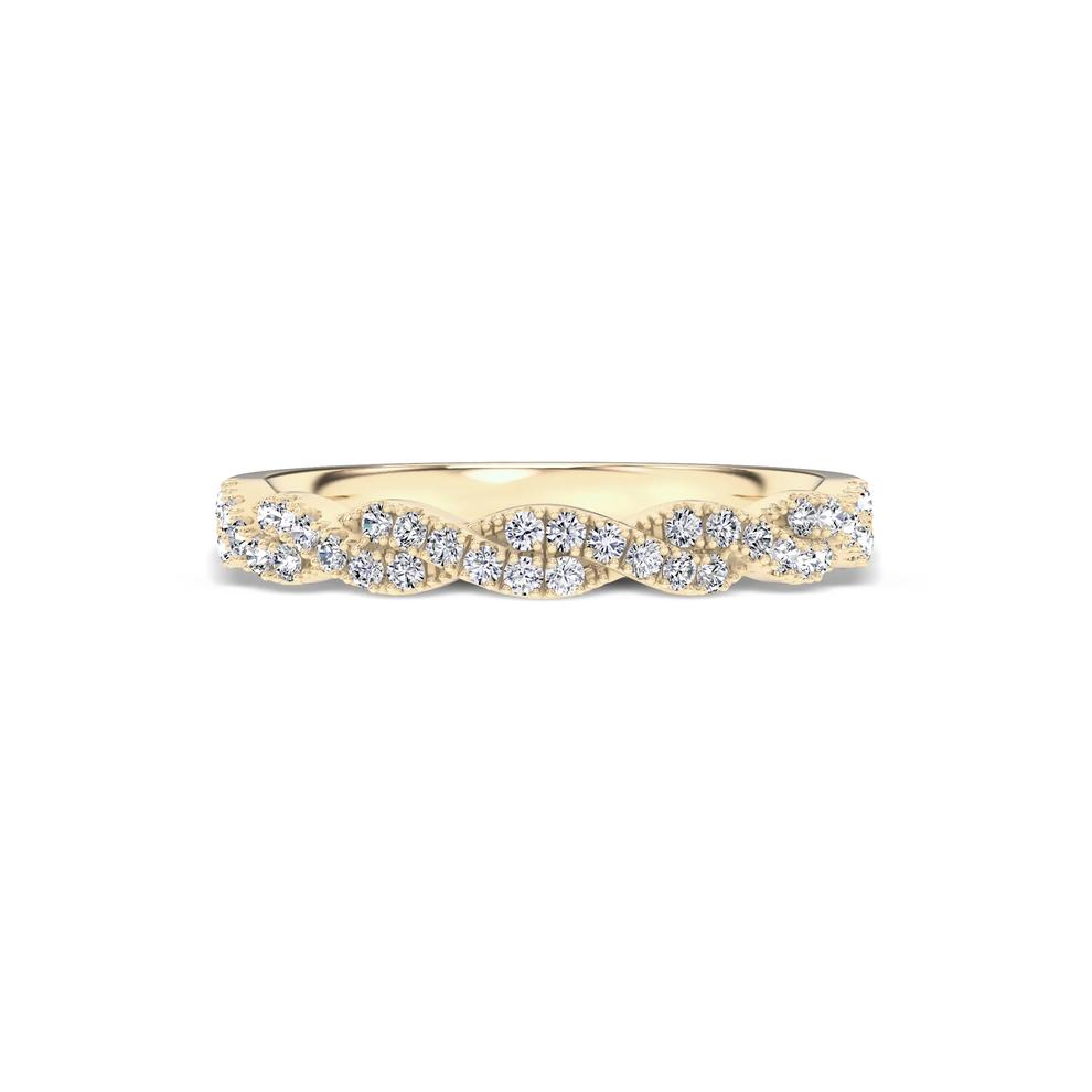 Lab Grown Diamond Twist Band in 10K Yellow Gold (1/3 ct. tw.) – Image 1 of 4