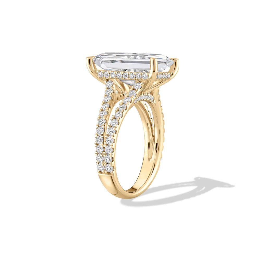 Lab Grown Diamond Radiant Engagement Ring in 14K Yellow Gold (8 ct. tw.) – Image 3 of 4