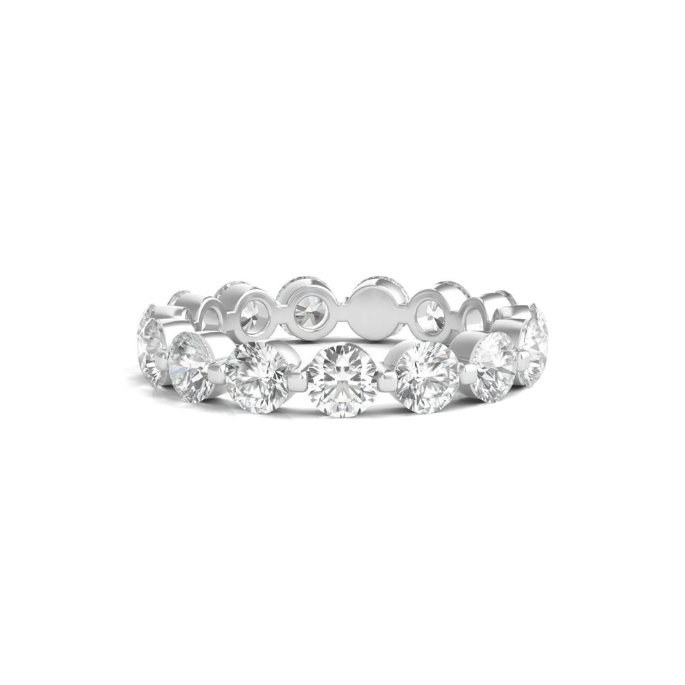 Round Brilliant-Cut Lab Grown Diamond Eternity Band in Platinum (3 ct. tw.) – Image 1 of 3