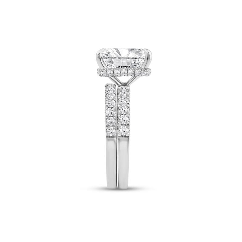 Lab Grown Diamond Radiant-Cut Bridal Set in 14K White Gold &#40;5 ct. tw.&#41; – Image 2 of 4