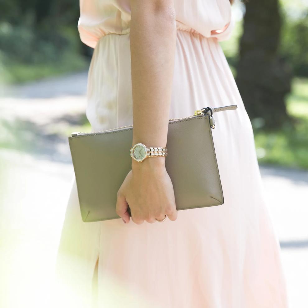 Ladies' Silhouette Crystal Watch in Rose Gold-Tone Stainless Steel, 28MM – Image 2 of 2