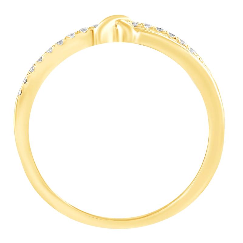 Diamond Accent Knot Band in 10K Yellow Gold – Image 2 of 3