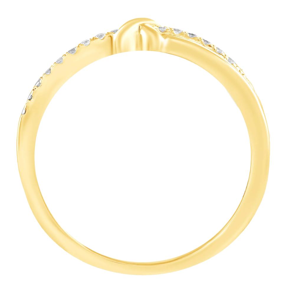 Diamond Accent Knot Band in 10K Yellow Gold – Image 2 of 3