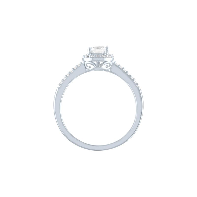 Lab Created White Sapphire Ring in Sterling Silver – Image 2 of 3