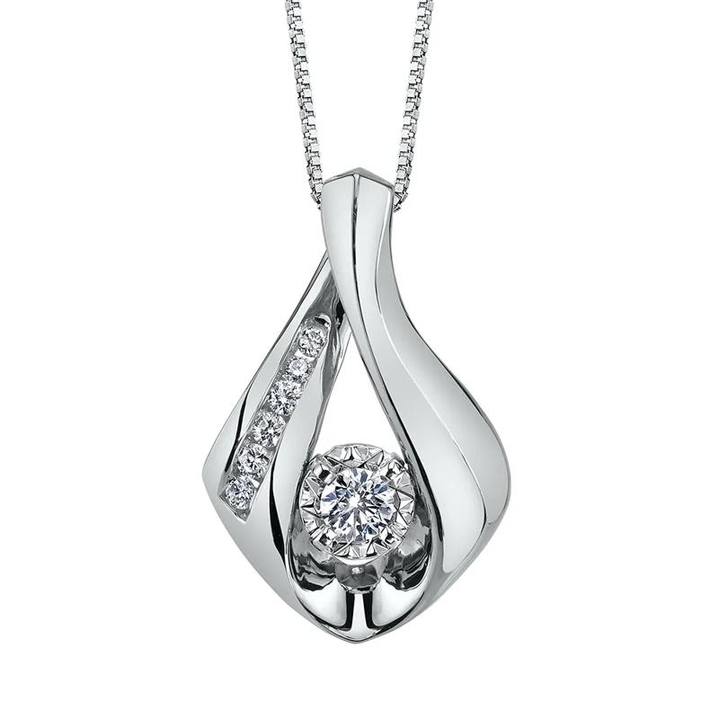 1/4 ct. tw. Diamond Pendant in 10K White Gold – Image 1 of 3