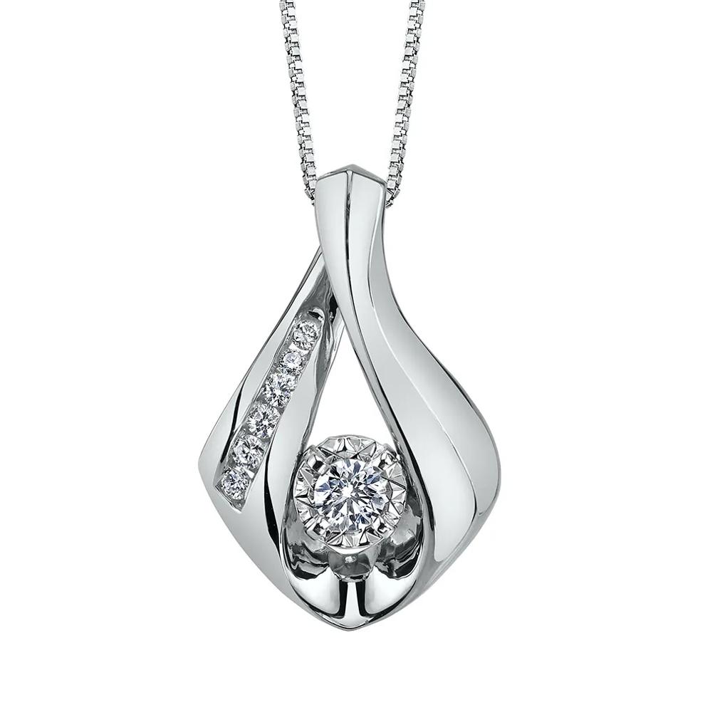1/4 ct. tw. Diamond Pendant in 10K White Gold – Image 1 of 3