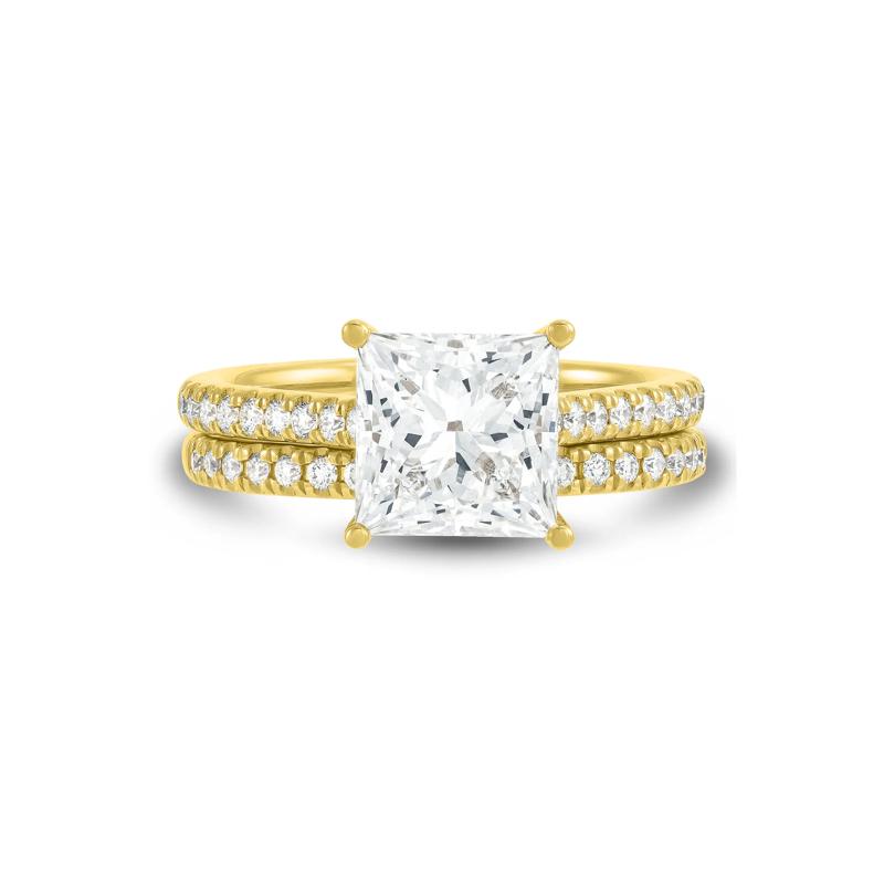 Lab Grown Diamond Wedding Set in 14K Yellow Gold &#40;3 1/2 ct. tw.&#41; – Image 1 of 3