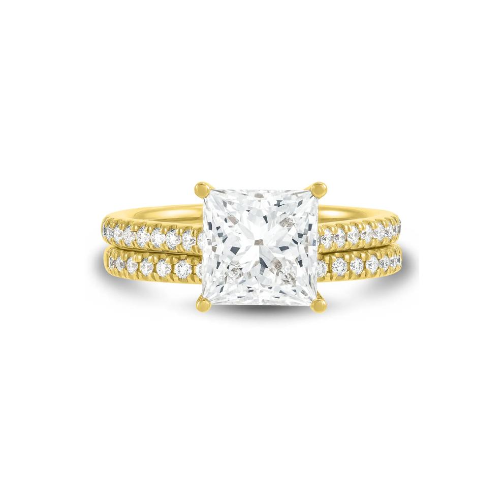 Lab Grown Diamond Wedding Set in 14K Yellow Gold (3 1/2 ct. tw.) – Image 1 of 3