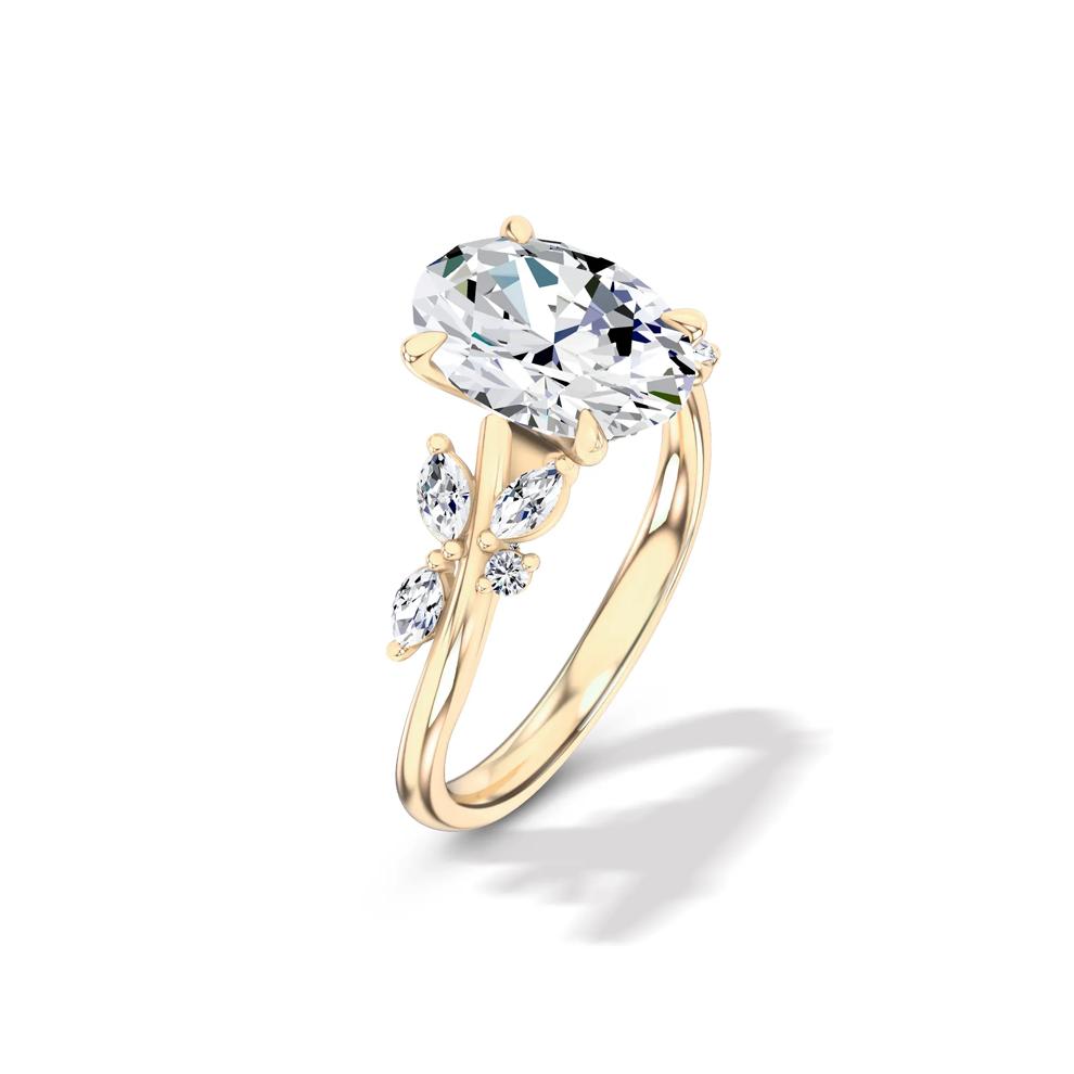 Lab Grown Diamond Oval Center Engagement Ring in 14K Yellow Gold (3 1/3 ct. tw.) – Image 4 of 4