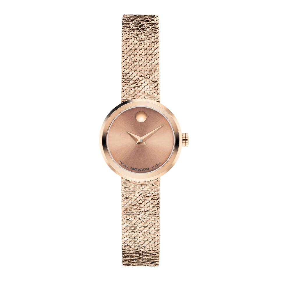 Ladies' Museum Velura Mini Watch in Rose-Tone Stainless Steel and Milanese Mesh  – Image 1 of 3