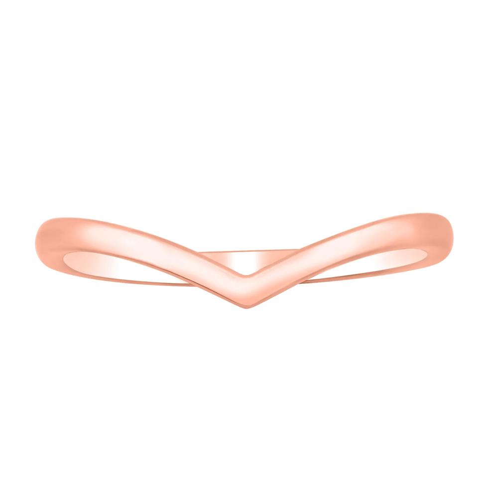 Chevron Band in 14K Rose Gold – Image 1 of 3