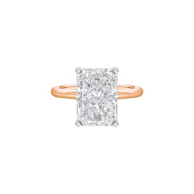 Lab Grown Diamond Radiant-Cut Solitaire Ring in 14K Rose & White Gold (5 ct.)