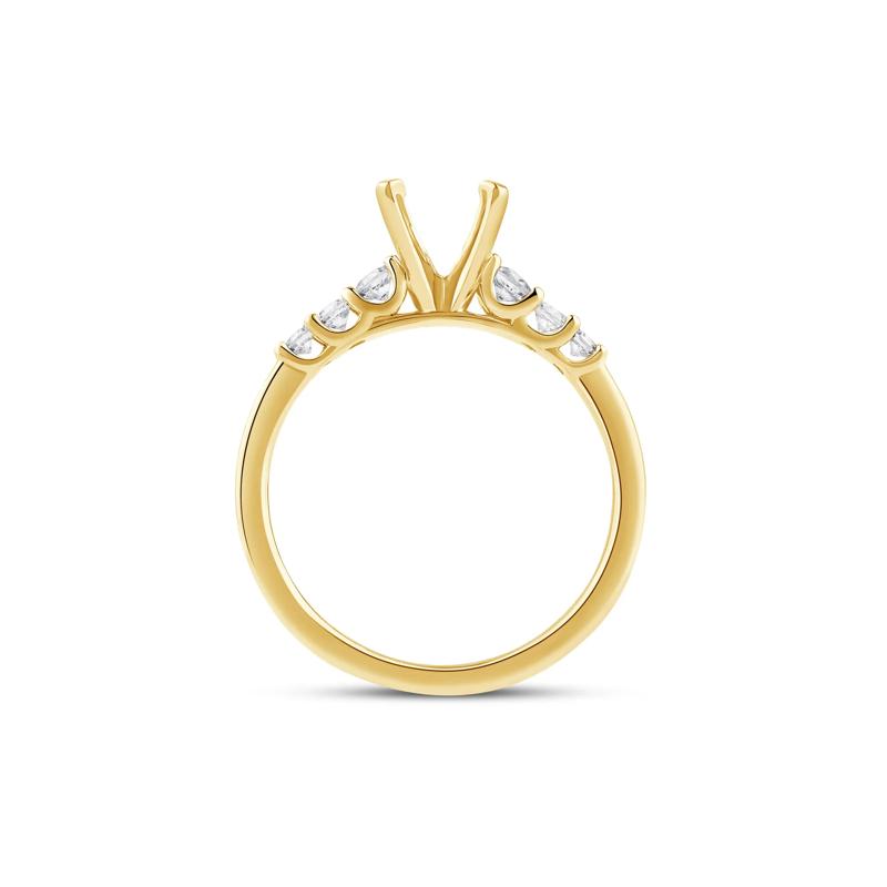 1/4 ct. tw. Brilliant-Round Diamond Semi-Mount Engagement Ring in 14k Yellow Gold &#40;Setting Only&#41; – Image 4 of 6