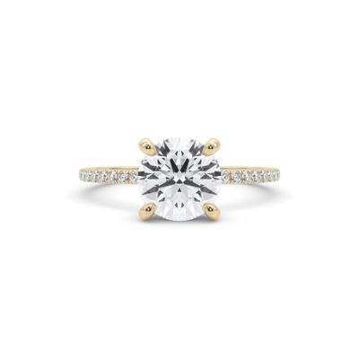 Round Center Diamond Engagement Ring in 18K Yellow Gold (2 3/8 ct. tw.)